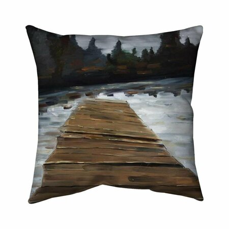 BEGIN HOME DECOR 20 x 20 in. Dock & Lake-Double Sided Print Indoor Pillow 5541-2020-CO109
